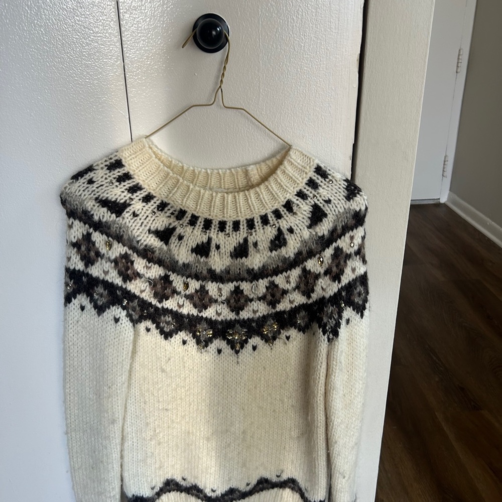 Cozy Cream Patterned Sweater
